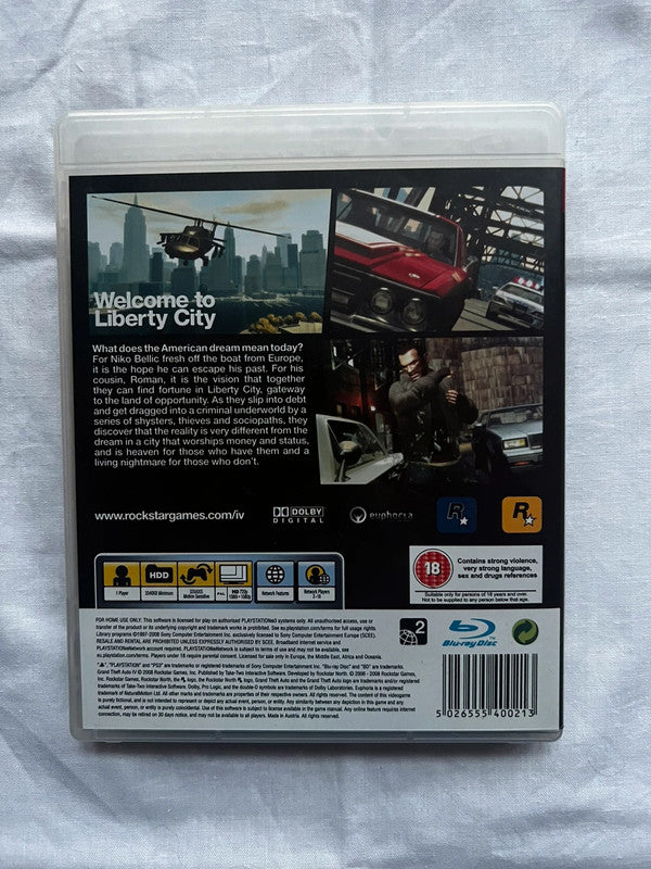 PlayStation 3 : Grand Theft Auto IV (PS3) Video Games