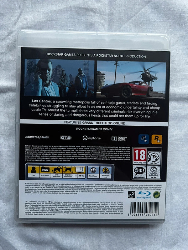 Grand Theft Auto V Five GTA 5 for Sony Playstation 3 PS3