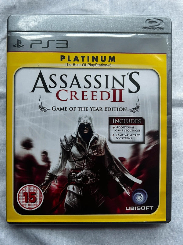 PlayStation 3 Assassins Creed II Sony PS3 Game Platinum Game Of The Year