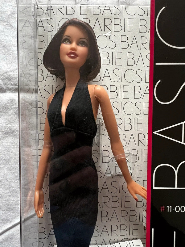 RARE Black Label Barbie Basics No. 11 001 Black V Neck Dress Collector unmentioned