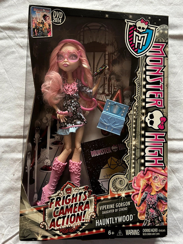 Super Rare BNIB Monster High Hauntlywood Viperine Doll 2014 Frights Camera Action!